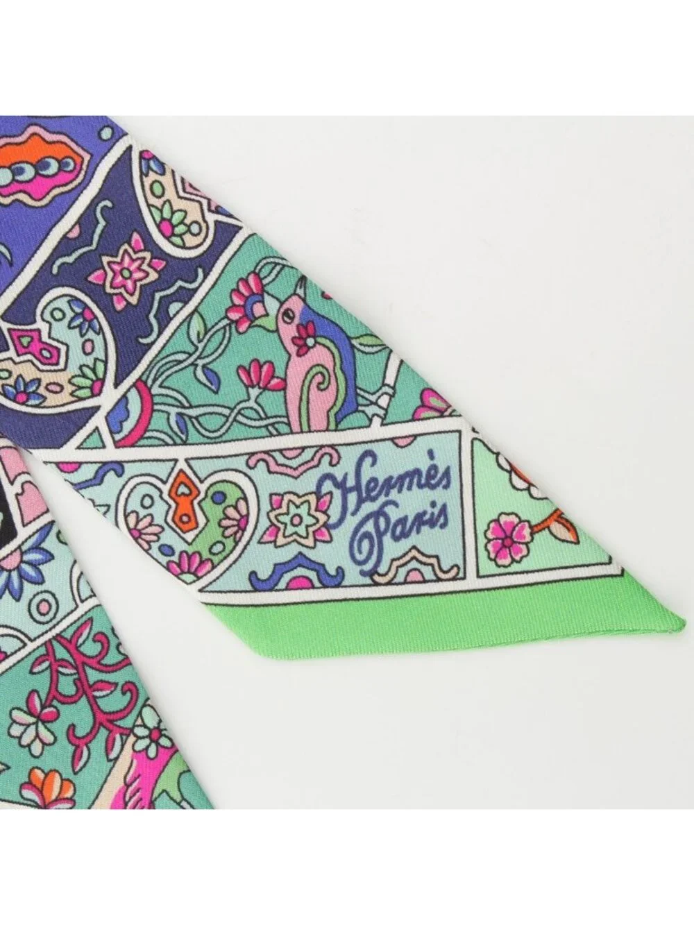 ★SOLD★ Hermes Twilly Au Pays Des Oiseaux in the Land of Flowering Birds Silk - Picture 3 of 8